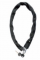 LU 69 N  Lucchetto a catena 80 cm x 5 mm rivestito in Pelle Nera